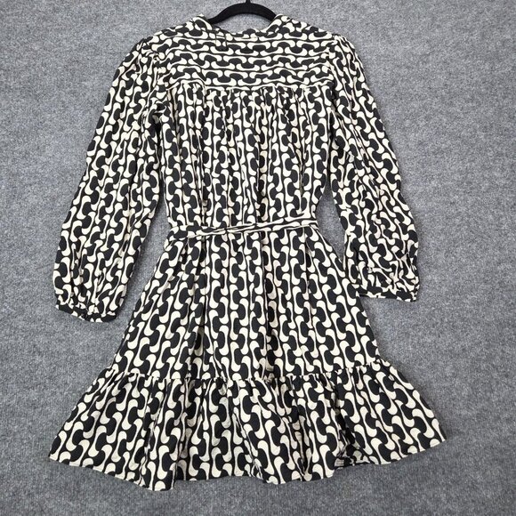 ZARA The Paula Black White Patterned Dress Size Medium NEW New with tags - Picture 9 of 14
